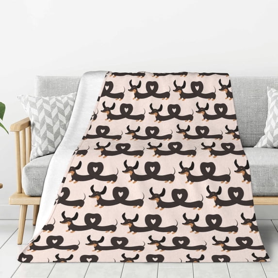 Hirioo Cute Puppy for Flannel Blanket, Cozy and Warm Throw for Bed or Couch ,Perfect for All Seasons-80"x60"