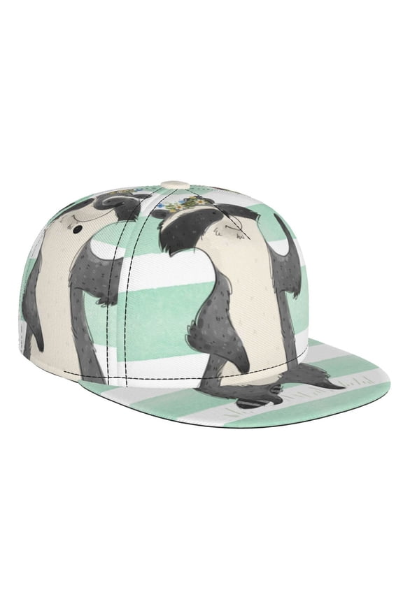 Cute Raccoon for Baseball Cap Men Cap Flat Brim for Men Women Teens Adjustable Baseball Cap