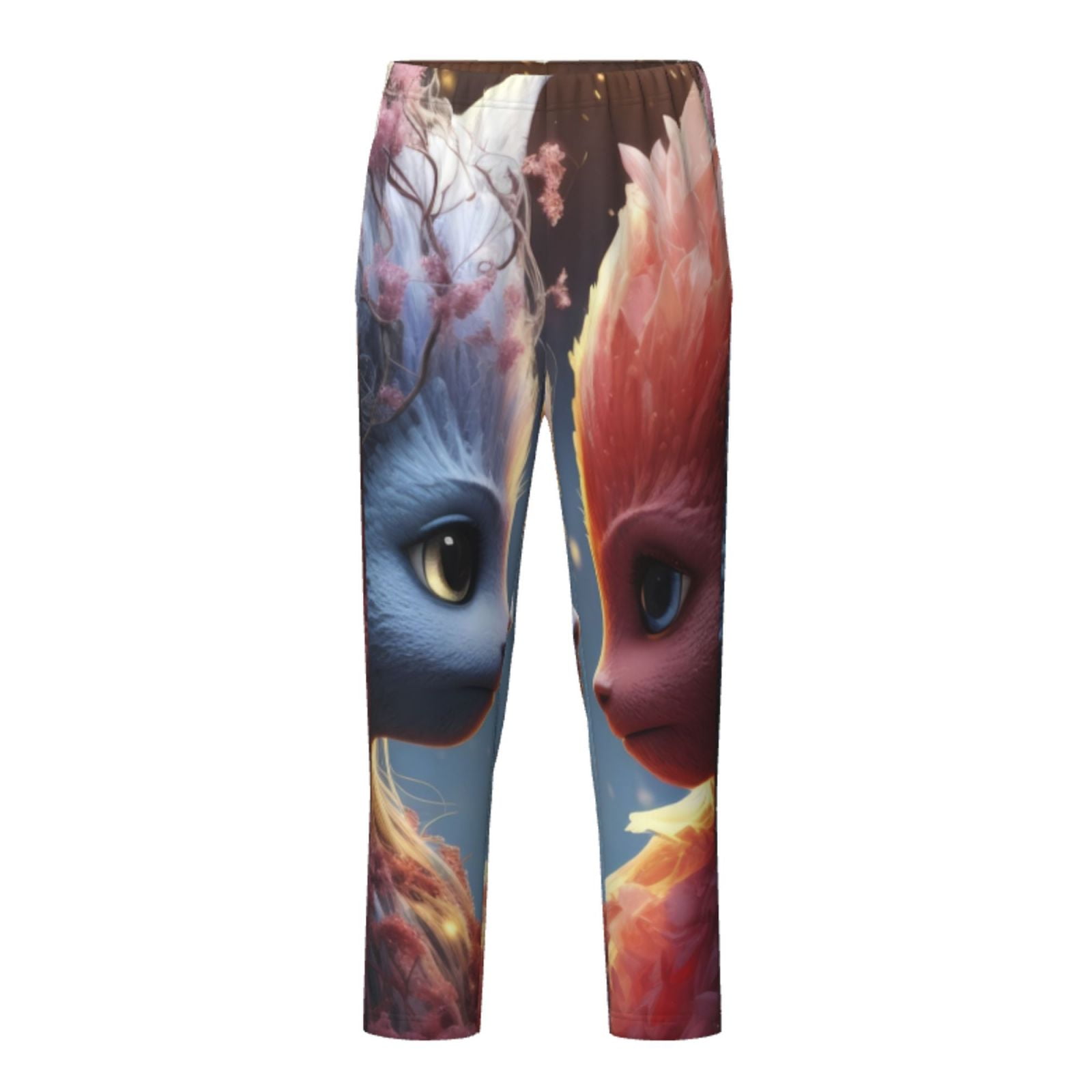Hirioo Cute Red And White Elf for Teenagers' Pajama Pants Womens Lounge Pants with Pockets Pj Bottoms Pants for Men-