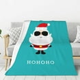 thumbnail image 1 of Hirioo Cute Santa Claus for Flannel Blanket, Cozy and Warm Throw for Bed or Couch ,Perfect for All Seasons-80"x60", 1 of 6