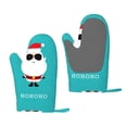 thumbnail image 1 of Hirioo Cute Santa Claus for Silicone Oven Mitts for BBQ, Baking, Cooking, Set of 2, Heat Resistant 260℃, Non-Slip Kitchen Essentials, 1 of 6