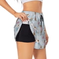 thumbnail image 1 of Hirioo Cute Snowflake Dachshund for Women's Double Layer Athletic Shorts High-Performance Gym Shorts with Inner Pocket, Elastic Waistband-XX-Large, 1 of 7