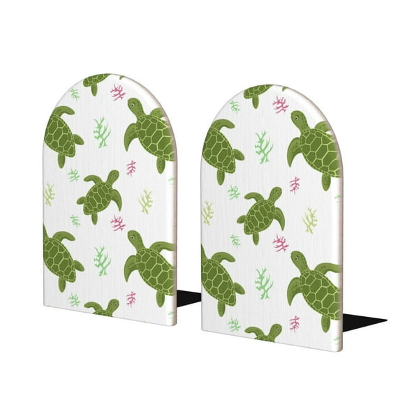 Hirioo Cute Turtle for Bookends Decorative Bookends for Shelves for Home or Office, Non-Slip Base