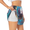 thumbnail image 1 of Hirioo Cute Underwater Axolotl for Women's Double Layer Athletic Shorts High-Performance Gym Shorts with Inner Pocket, Elastic Waistband-Medium, 1 of 7
