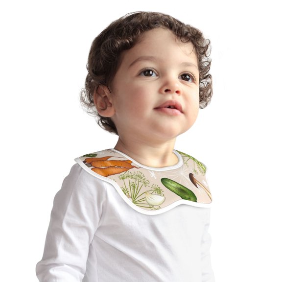 Hirioo Cute Vegetables for Baby Cotton Petal Bib Drool Bibs for Baby Boy Unisex