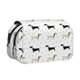 thumbnail image 1 of Hirioo Dachshund Dog for Large Grid Mesh Pencil Case with Zipper Stationery Organizer Case, 1 of 7
