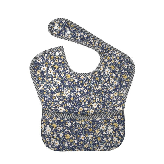 Hirioo Daisies Flowers for Baby Waterproof Pocket Bib Adjustable Closed for Babies Toddlers with Large Pocket 6-24Months