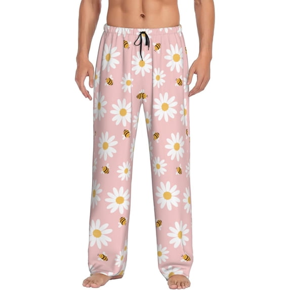 Hirioo Daisy And Bee for Women's PJ Pajama Pants Sleep Pants Women's Home Trousers with Pockets,S-3XL-3X-Large