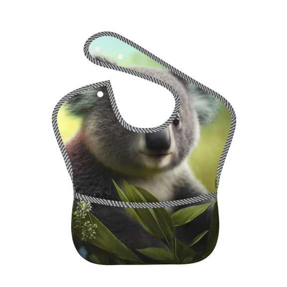 Hirioo Daisy Koala for Baby Waterproof Pocket Bib Adjustable Closed for Babies Toddlers with Large Pocket 6-24Months