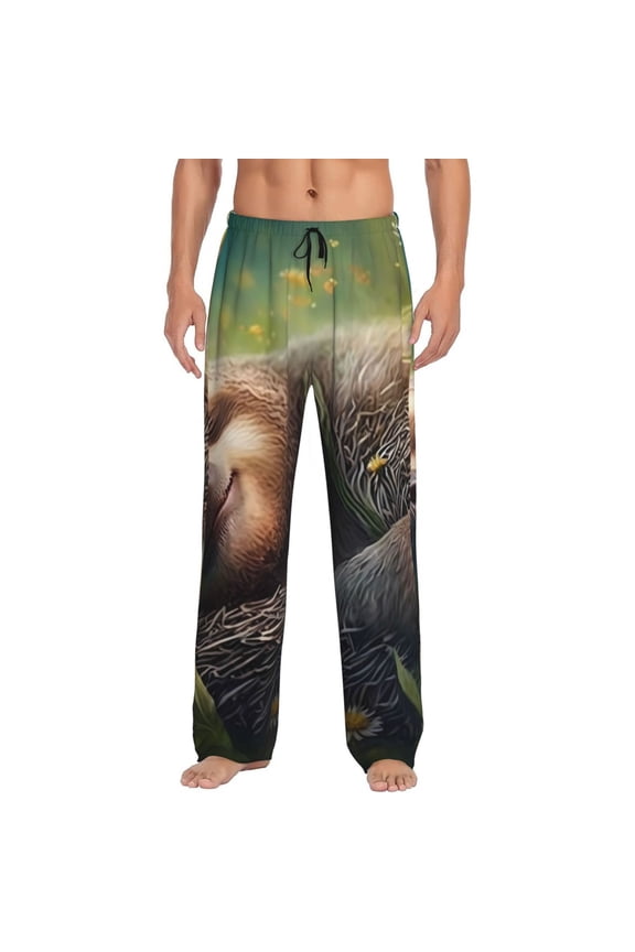 Daisy Sleeping Sloth for Women's PJ Pajama Pants Sleep Pants Women's Home Trousers with Pockets,S-3XL-Large