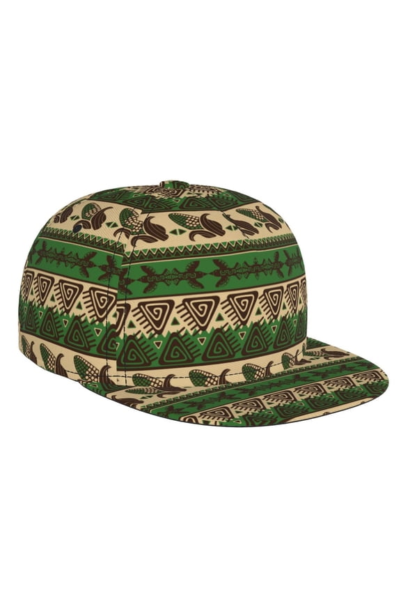 Dark Green Vintage Corn Pattern for Baseball Cap Men Cap Flat Brim for Men Women Teens Adjustable Baseball Cap
