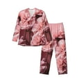 thumbnail image 1 of Hirioo Delicate Pink Carnations for Men's Pajama Sets 2 Piece Pjs Men's Long-Sleeved Pajama Set Button Down Sleepwear,S-XXL-Large, 1 of 7