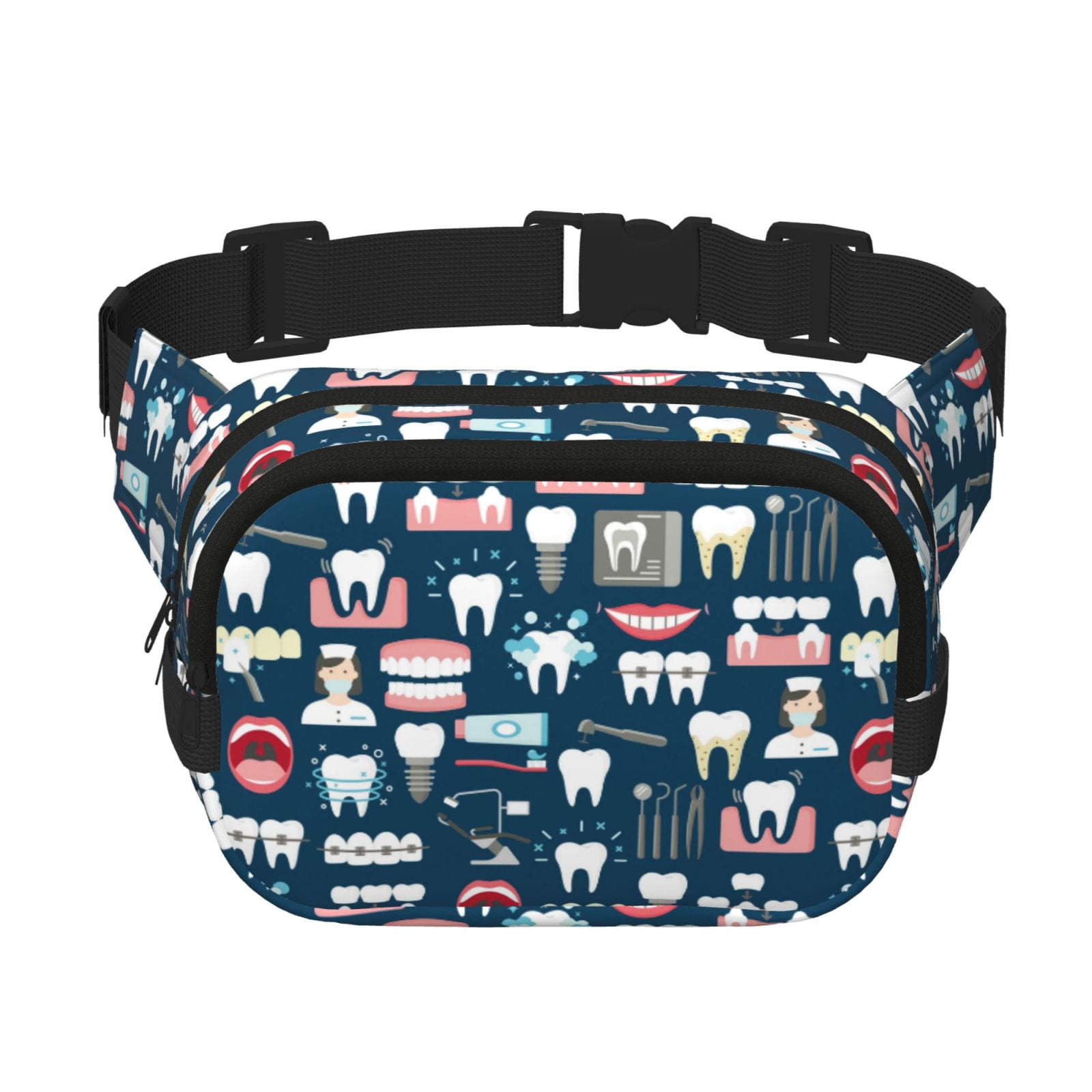 Hirioo Dental for Double Layer Waist Bag Adjustable Fanny Pack For Travel Running Hiking