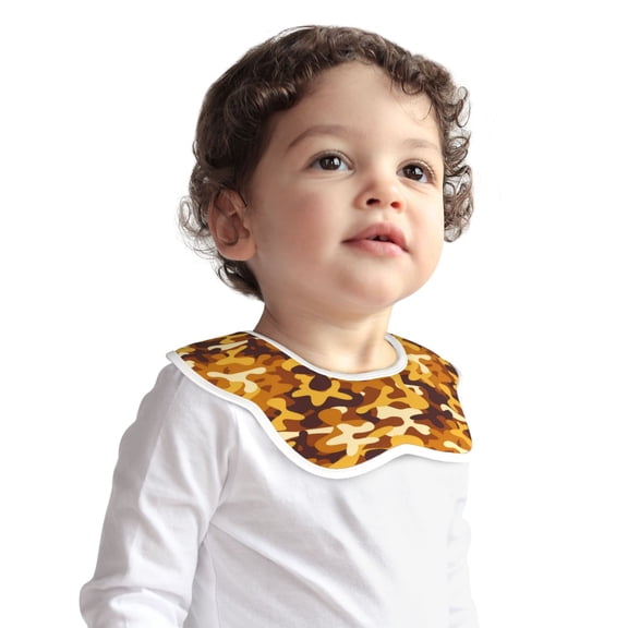 Hirioo Desert Camouflage for Baby Cotton Petal Bib Drool Bibs for Baby Boy Unisex
