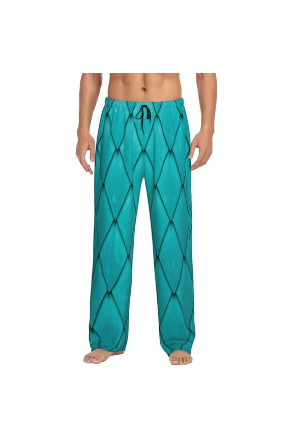 Diamond Shaped for Men's PJ Pajama Pants Sleep Pants Men's Home Trousers with Pockets,S-3XL-Medium