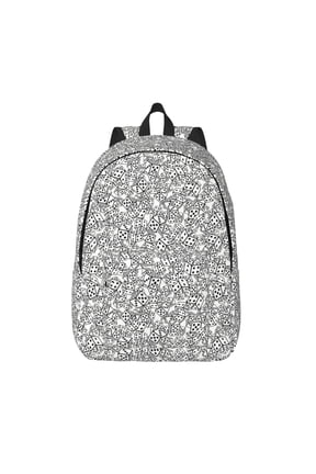 Dice Cubes Canvas Backpack, Durable Travel Backpack with Multiple Compartments,Large Capacity, Backpack for School, Hiking, Work
