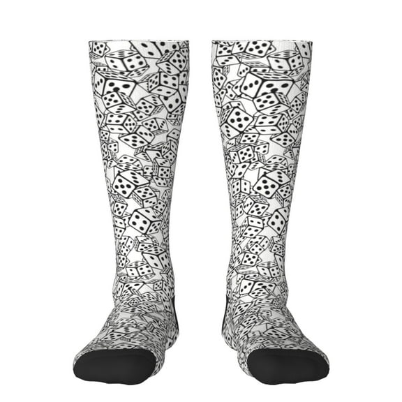 Hirioo Dice Cubes for Adult Stockings Breathable Sock Non-Pilling,Contrasting Color Design
