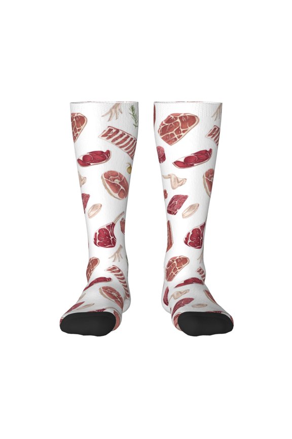 Different Meat for Adult Stockings Breathable Sock Non-Pilling,Contrasting Color Design