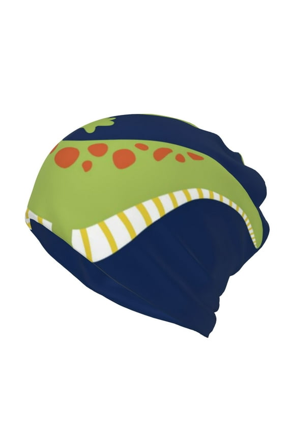 Dino Playing Roller Skate for Multifunction Beanie Hat for Men and Women Unisex for Winter Sports, Outdoor Activities, and Daily Wear