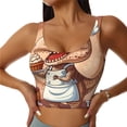 thumbnail image 1 of Hirioo Dinosaur Baking Delight for Women's Sports Vest with Full-Print Design, Stretchy Fabric and Removable Pads-, 1 of 8