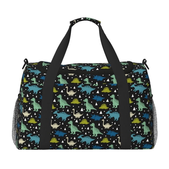 Hirioo Dinosaur Hand Travel Bag for Men Women,Durable and Spacious Travel Bag with Multiple Pockets for Work, Travel, Weekend Getaways
