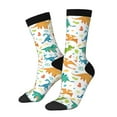 thumbnail image 1 of Hirioo Dinosaur Pattern Adult Middle Tube Socks Breathable Sock Non-Pilling,Contrasting Color Design, 1 of 6