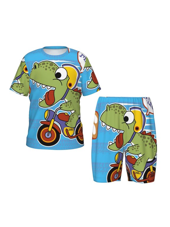 Dinosaur Riding a Motorcycle Hirioo-Large