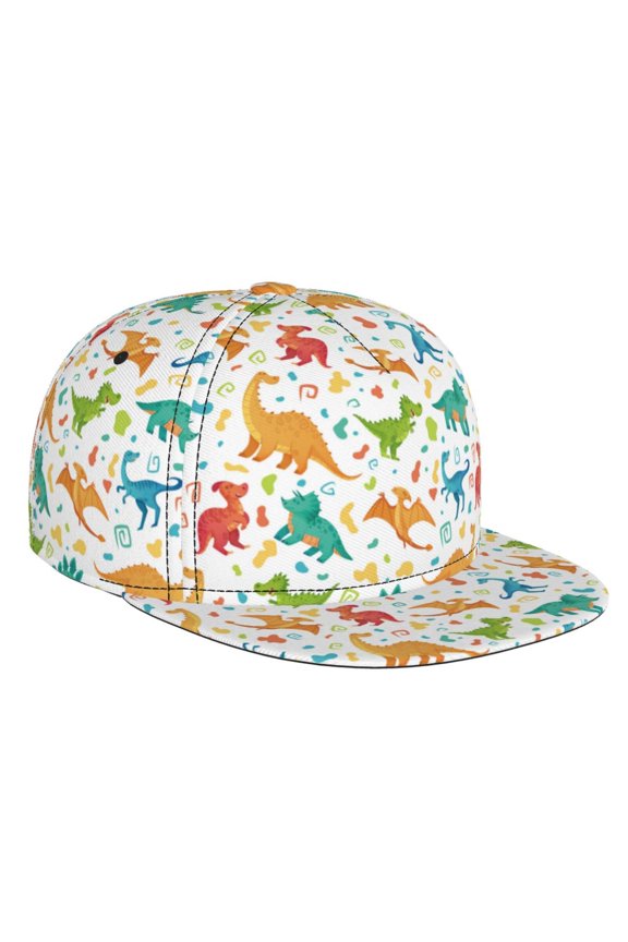 Dinosaur for Baseball Cap Men Cap Flat Brim for Men Women Teens Adjustable Baseball Cap