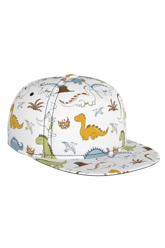 Dinosaur for Baseball Cap Men Cap Flat Brim for Men Women Teens Adjustable Baseball Cap
