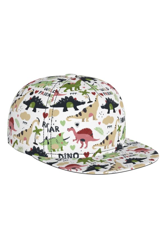 Dinosaur for Baseball Cap Men Cap Flat Brim for Men Women Teens Adjustable Baseball Cap