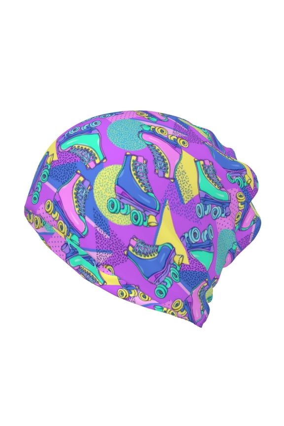 Disco Roller Skates for Multifunction Beanie Hat for Men and Women Unisex for Winter Sports, Outdoor Activities, and Daily Wear