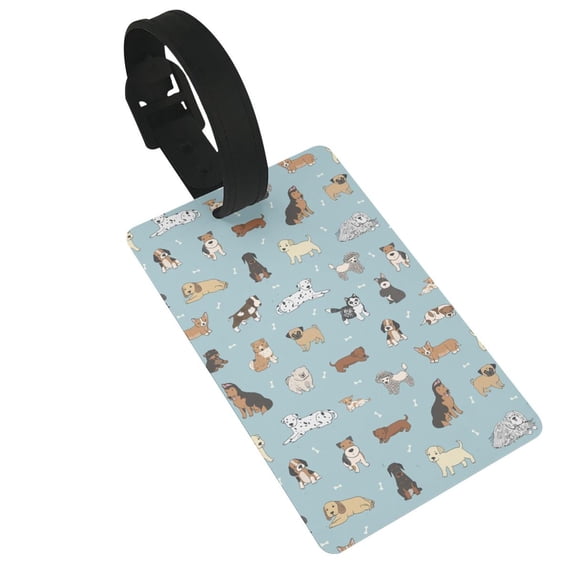 Hirioo Dog Pets for Luggage ID Tag with Adjustable Strap Travel Baggage Bag Tags Suitcase Identify Labels for Women Men