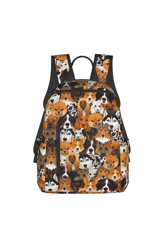 Dogs Different Breeds for Lightweight Backpack, Durable and Comfortable, Ideal for Travel, School, Hiking, and Everyday Use