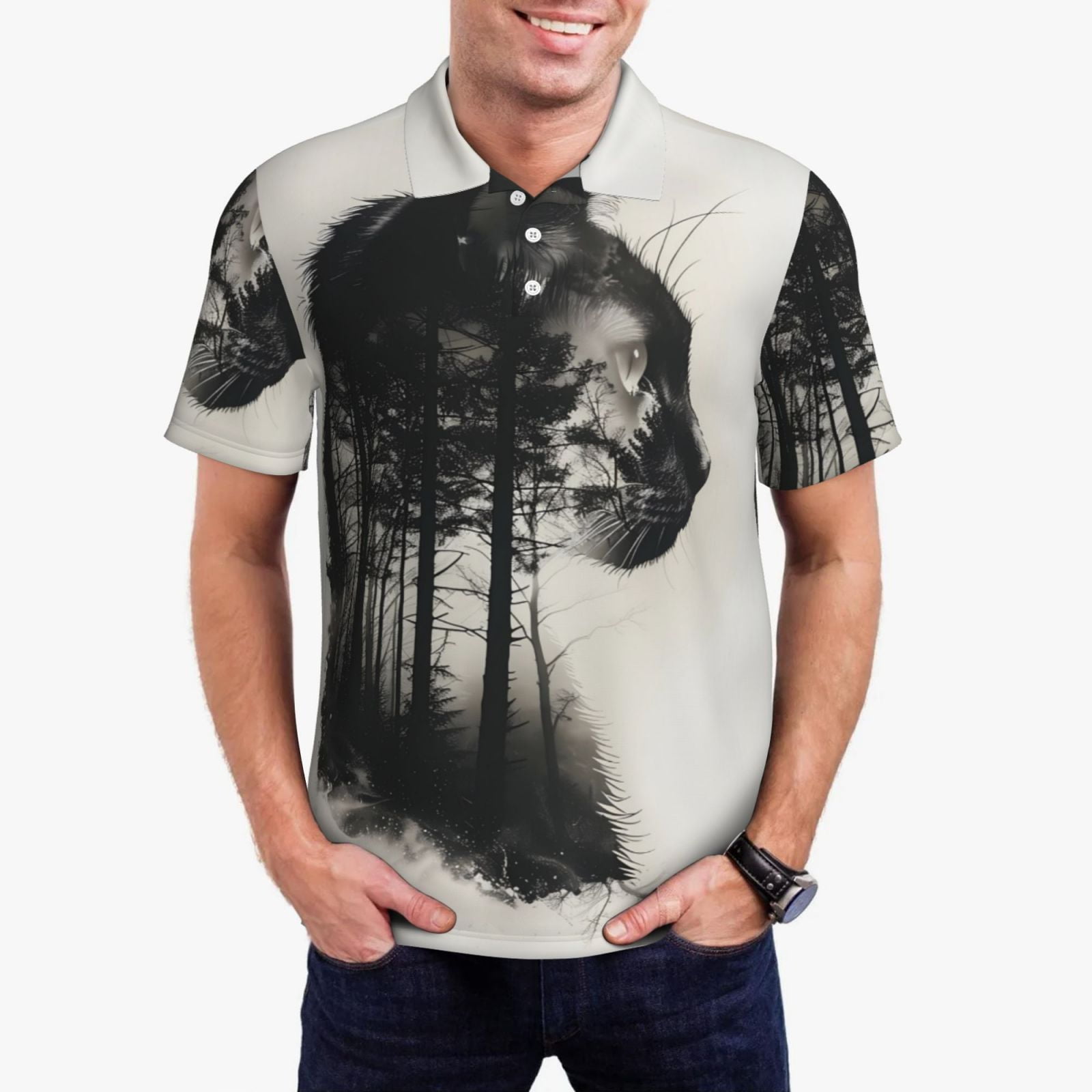 Kai Long Sleeve Polo - Forest