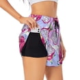 thumbnail image 1 of Hirioo Dragon Fruit for Women's Double Layer Athletic Shorts High-Performance Gym Shorts with Inner Pocket, Elastic Waistband-XX-Large, 1 of 7