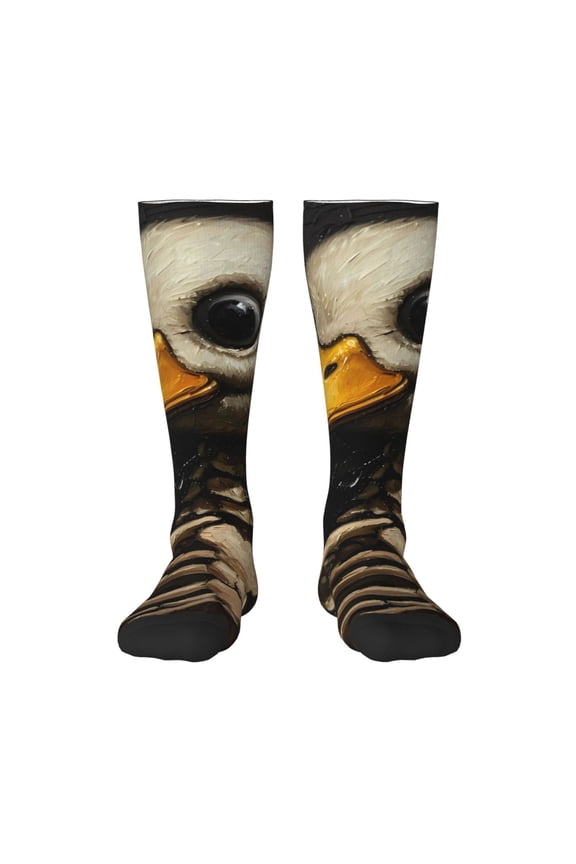 Duck Bones for Adult Stockings Breathable Sock Non-Pilling,Contrasting Color Design