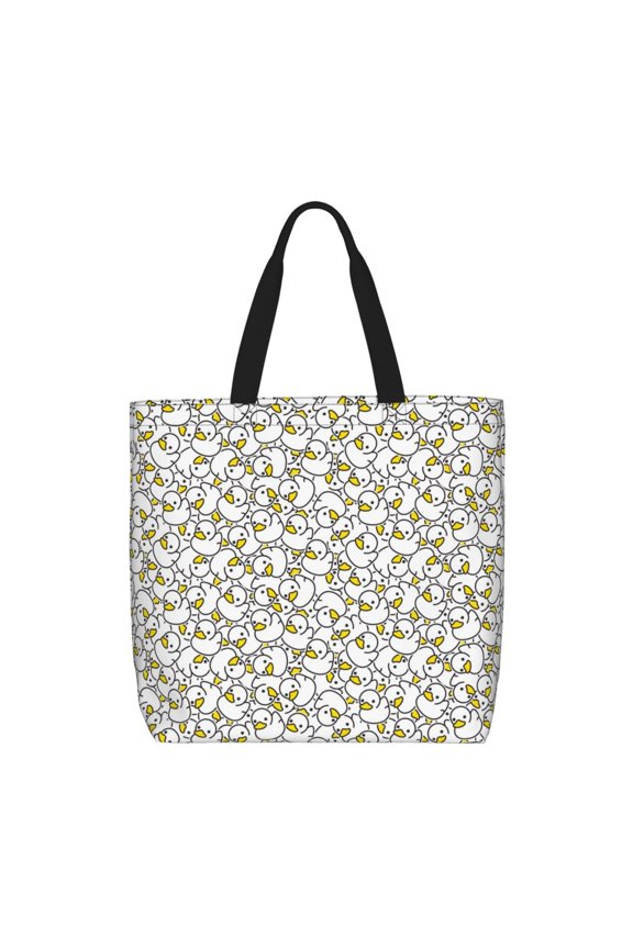 Ducky for Tote Bag for Women, Quilted Shoulder Bag with Zipper, Large Capacity Handbags for Casual, Travel, Work