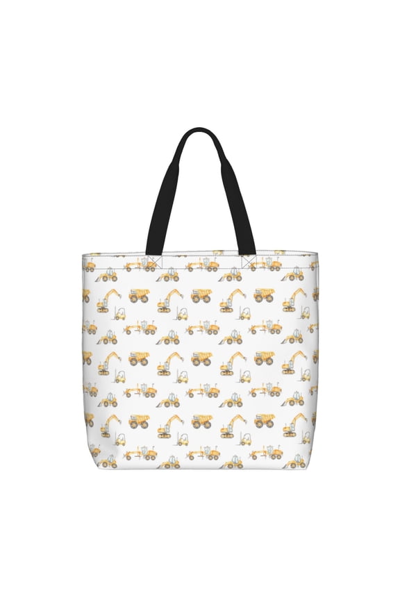 Dump Truck for Tote Bag for Women, Quilted Shoulder Bag with Zipper, Large Capacity Handbags for Casual, Travel, Work