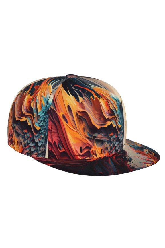 Dynamic Fire Bird Art for Baseball Cap Men Cap Flat Brim for Men Women Teens Adjustable Baseball Cap