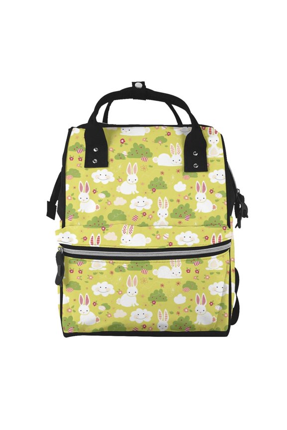 Easter Bunny for Mummy Diaper Bag Backpack Diaper Bag Backpack for Moms and Dads Unisex Shoulder Bags Travel Hiking Outdoor Pack