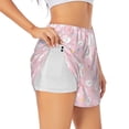 thumbnail image 1 of Hirioo Easter Cute Rabbit for Women's Double Layer Athletic Shorts High-Performance Gym Shorts with Inner Pocket, Elastic Waistband-Small, 1 of 7