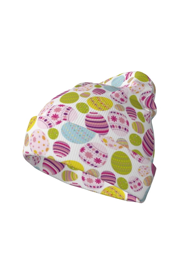 Easter Egg for Men's Knit Cuffed Beanie for Outdoor Activities Unisex