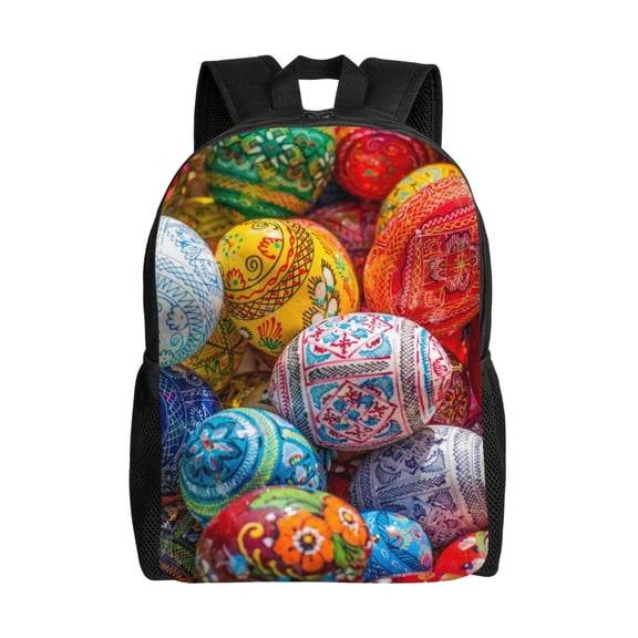 Hirioo Easter Eggs for Travel Backpack for Women Men, Lightweight and Durable,Gift for Weekender, College, Work,and Outdoor Activities