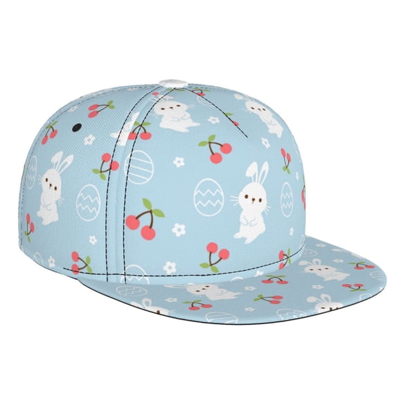 Hirioo Easter Rabbit for Baseball Cap Men Cap Flat Brim for Men Women Teens Adjustable Baseball Cap