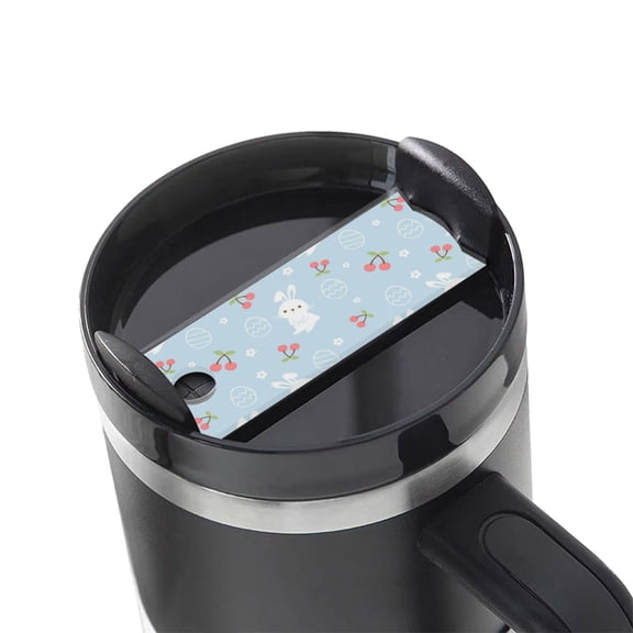 Hirioo Easter Rabbit for Stanley Cup Lid Nameplate Personalized Acrylic Nameplate Tumbler Lid Topper(30oz , 40oz)