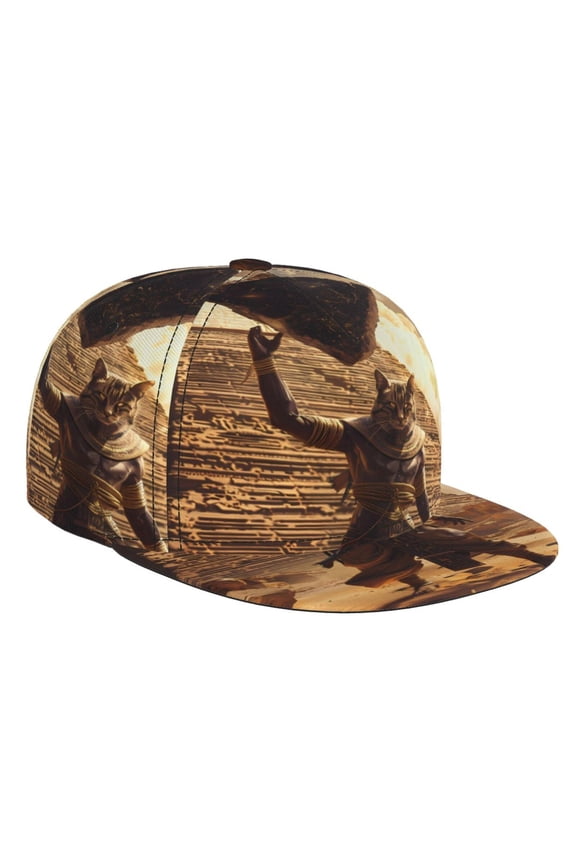 Egyptian Cat Pharaoh Magic for Baseball Cap Men Cap Flat Brim for Men Women Teens Adjustable Baseball Cap