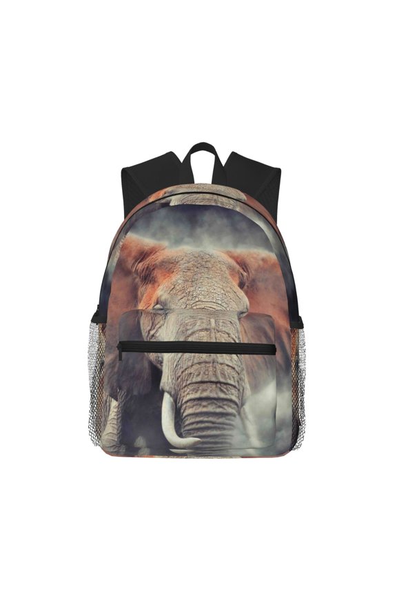 Elephant in Smoke for Casual Backpack College Backpack Laptop Backpack for Women and Men College Workplace Travel