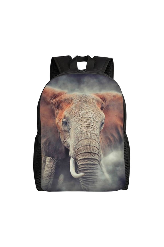 Elephant in Smoke for Travel Backpack for Women Men, Lightweight and Durable,Gift for Weekender, College, Work,and Outdoor Activities