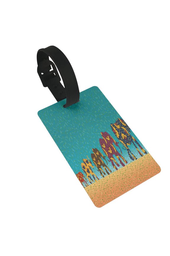 Elephants for Luggage ID Tag with Adjustable Strap Travel Baggage Bag Tags Suitcase Identify Labels for Women Men