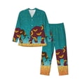 thumbnail image 1 of Hirioo Elephants for Men's Pajama Sets 2 Piece Pjs Men's Long-Sleeved Pajama Set Button Down Sleepwear,S-XXL-Large, 1 of 7
